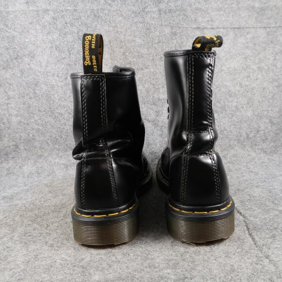 Dr Martens Shoes Womens 7 Boots Combat Classic Black 1460W 8 Eye Lace Up Chunky - Picture 5 of 16